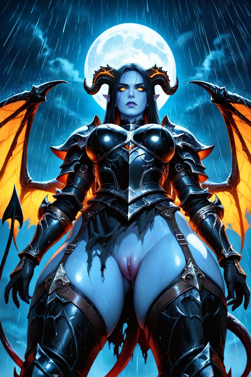 Gothic, Lilith From Diablo Iv, Elf Ears AI Porn