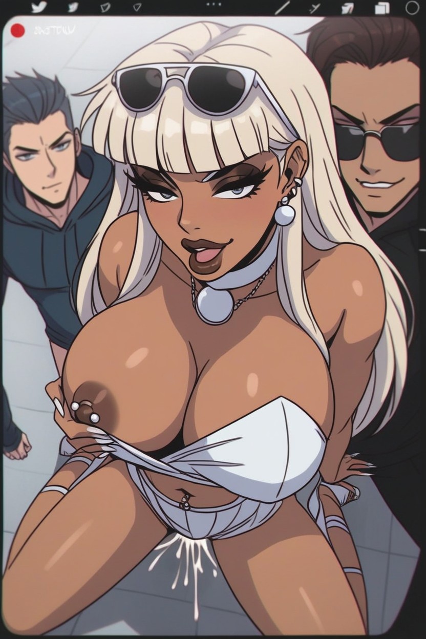 Big Lips, Platinum Blonde, Kissable Lips Hentai AI Porn