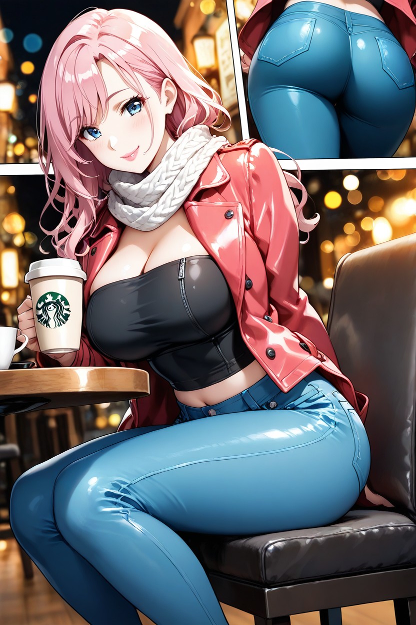 Coat, Bokeh, Detailed Faces Hentai AI Porn