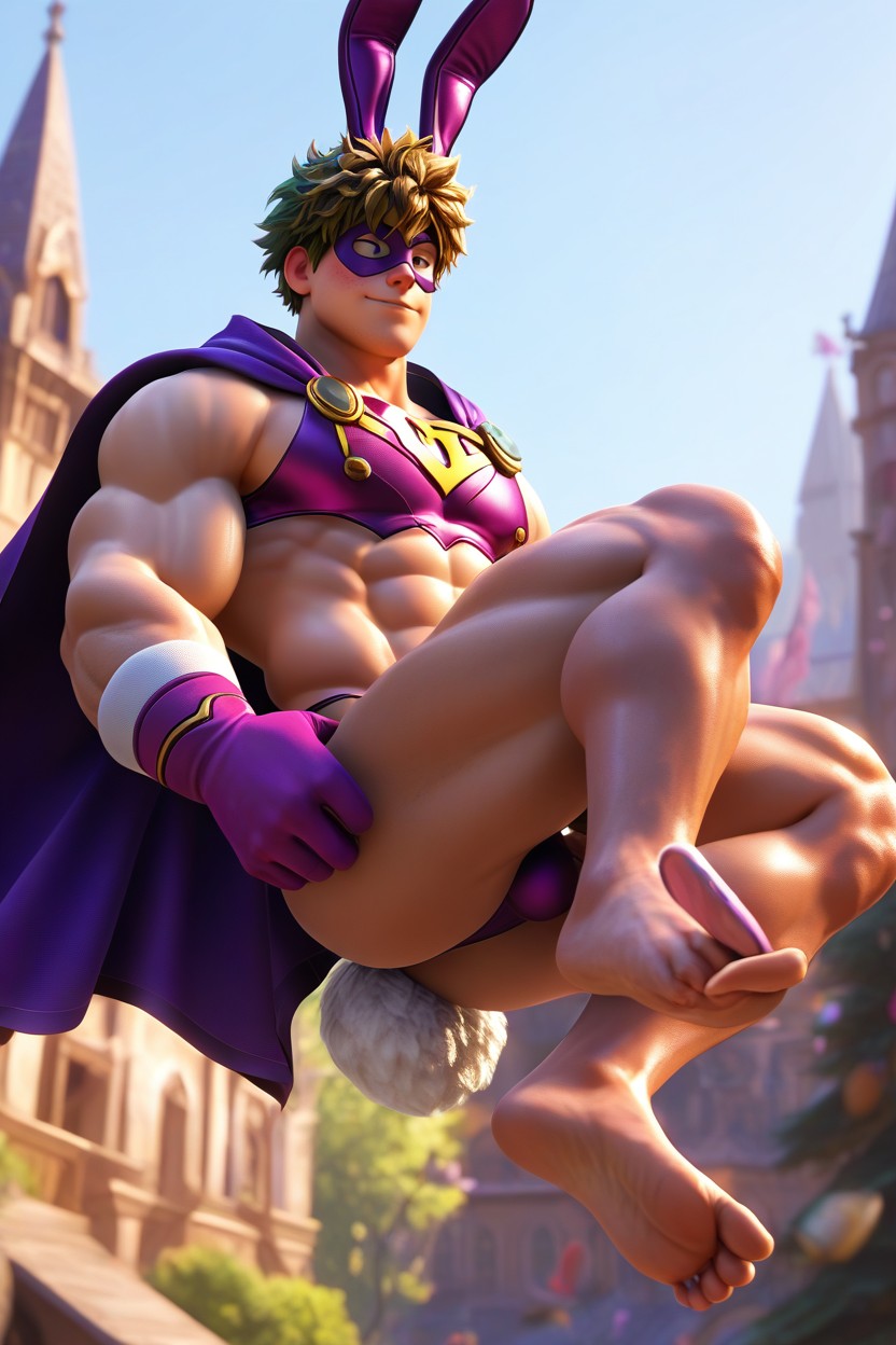 Round Pecs, Sexy, Lean Body AI Gay Porn