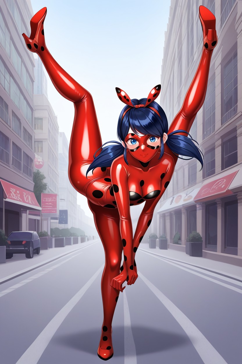 Very Pinched Wasp Waist, Bending Over, Wide Eyes AI Porn