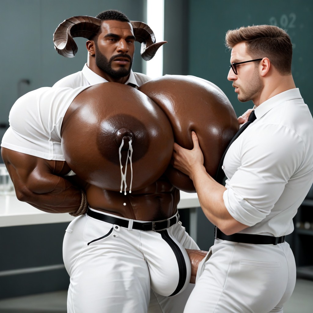 Gigantic, Pulling Nipple, Huge Arms AI Gay Porn
