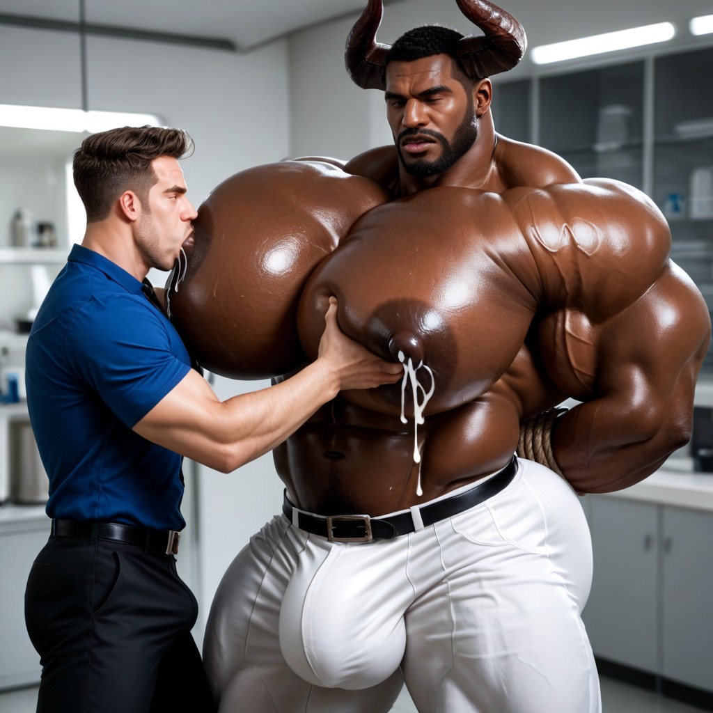 Big Bulge, Muscular, Hyper Pecs AI Gay Porn