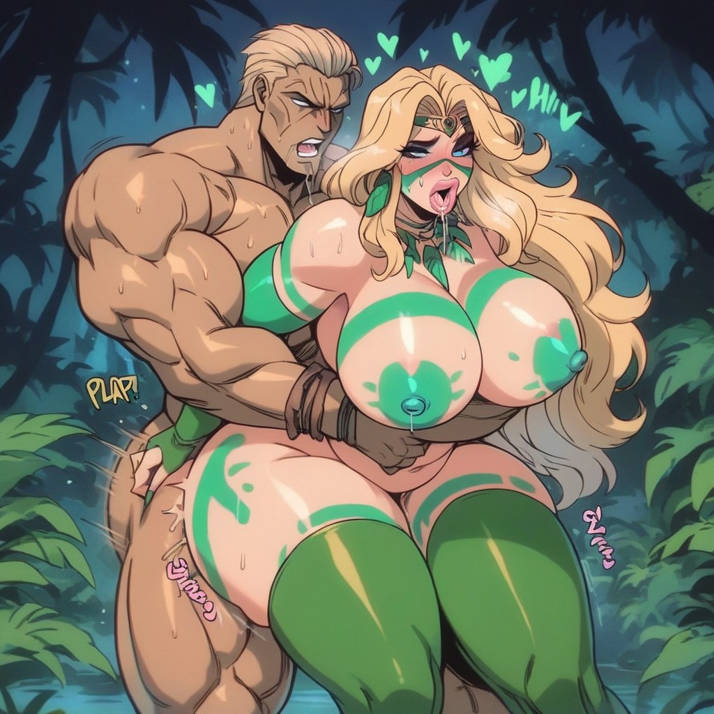 Love Hearts, Large Breast, Tribal Crown AI Porn