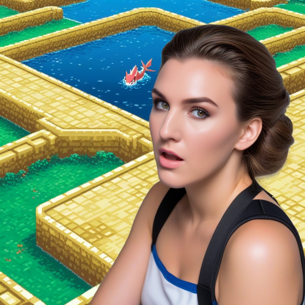 25+, Original Pokemon Gold Game, Pokemon Gold Eight-bit Pixel Art AI Porn