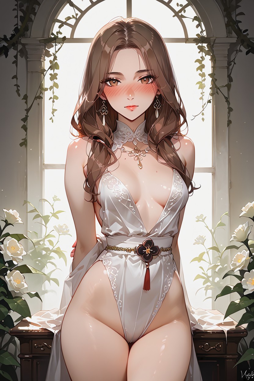 18+, Inspired By Wlop Art Style, Goddess Of Life Curvy Body Hentai AI Porn