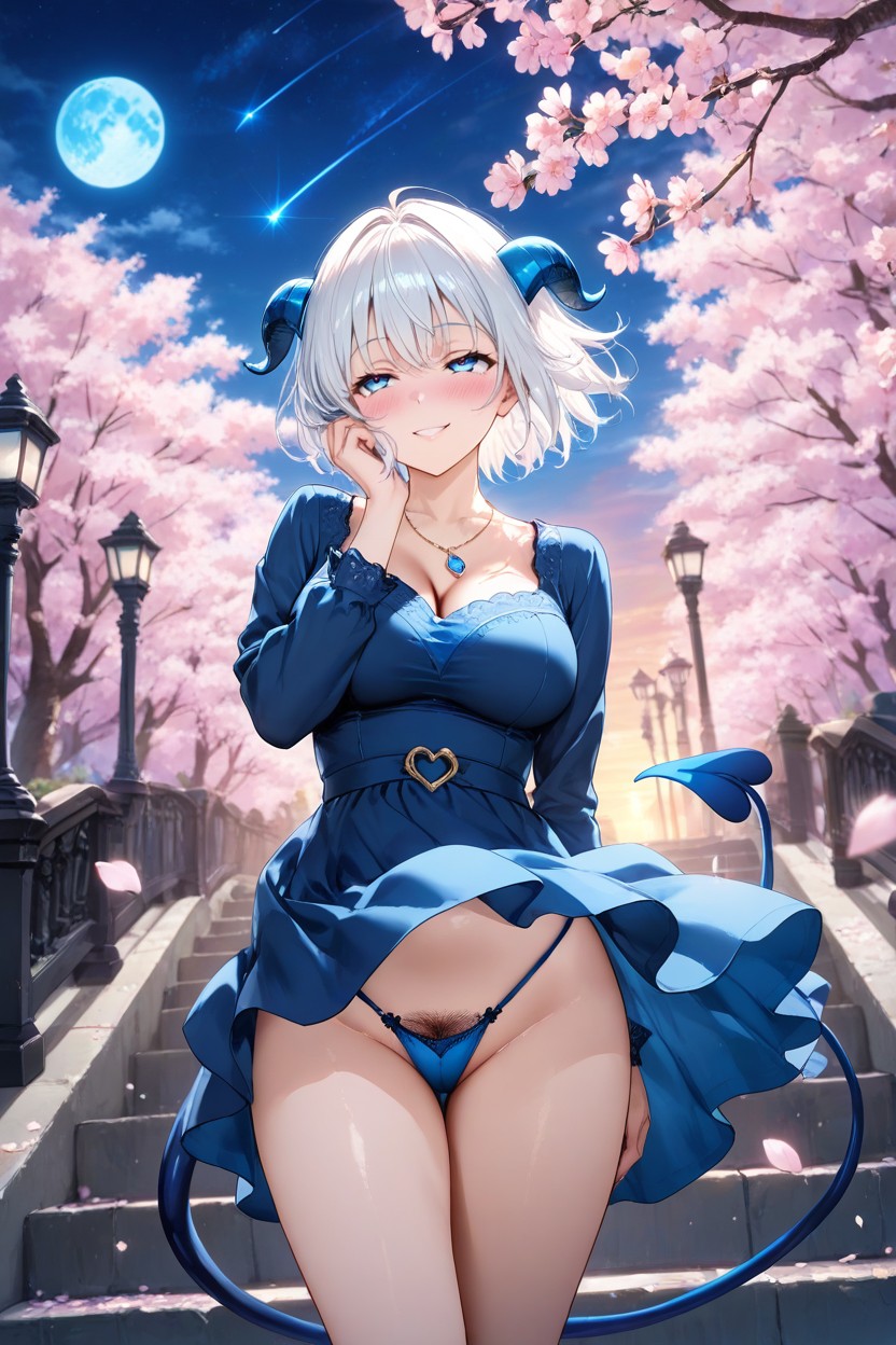 Blue Eyes, Thong, Evening Hentai AI Porn