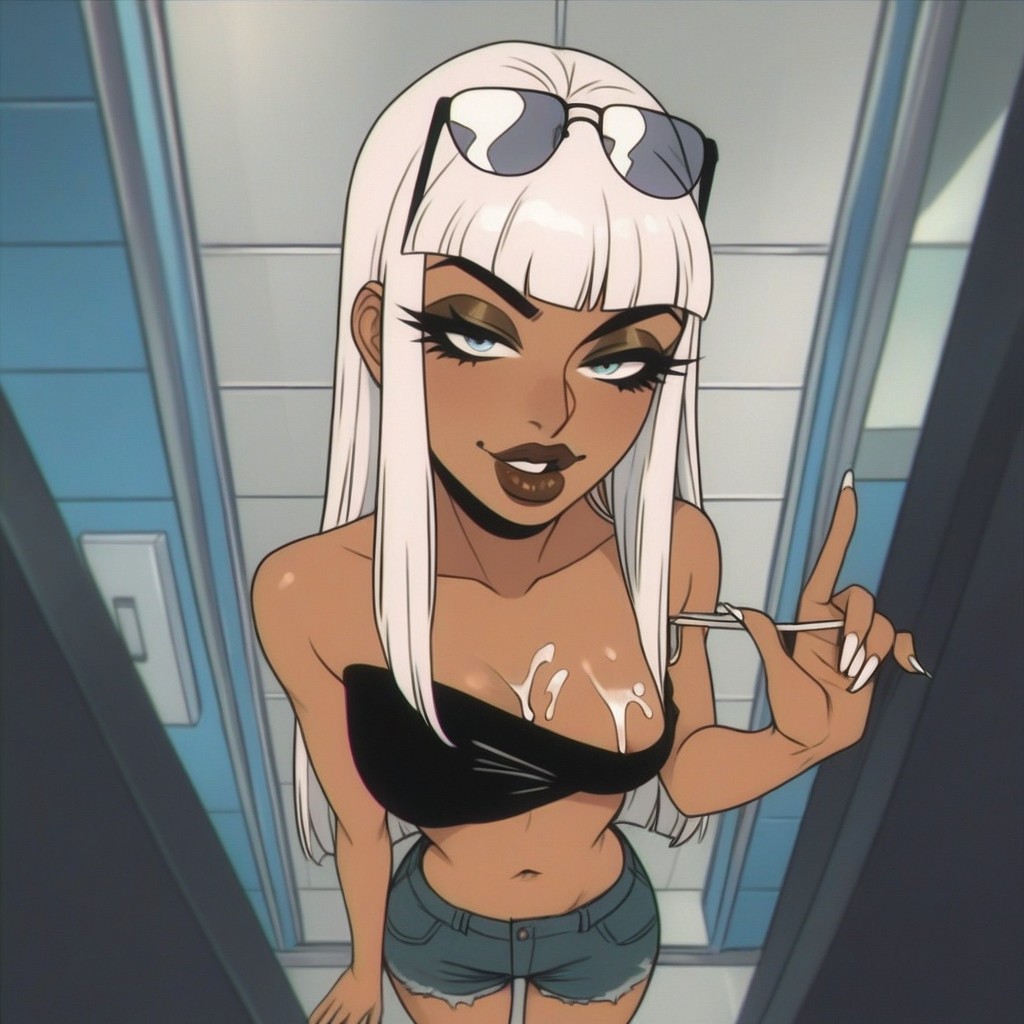 Eyeliner, Lipgloss, Many People Around Hentai AI Porn