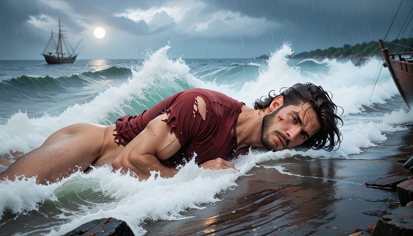 Break, Naked, Very High Waves AI Porn