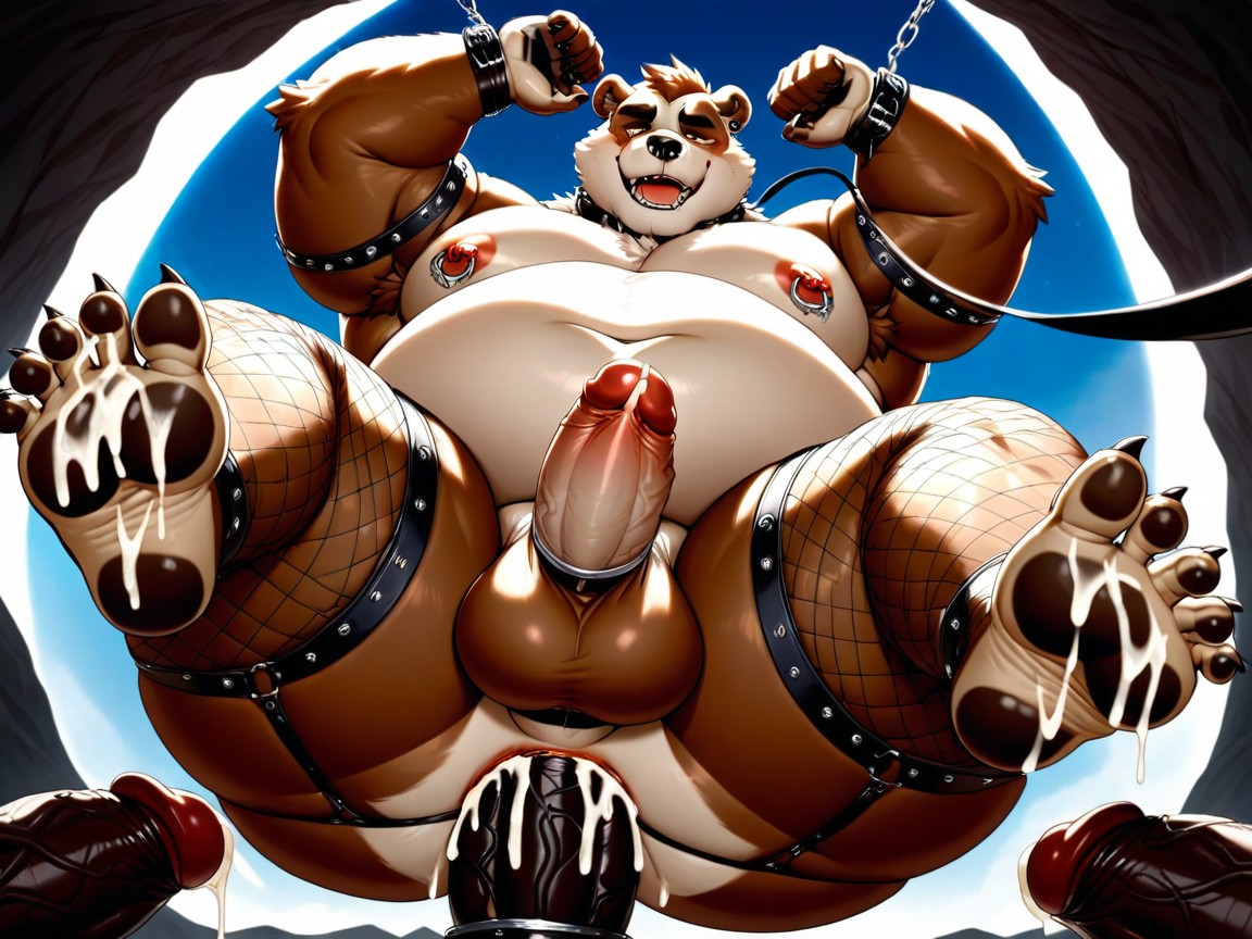 Show Fat Feet, Bull Nose Ring, Huge Bellies Furry AI Porn