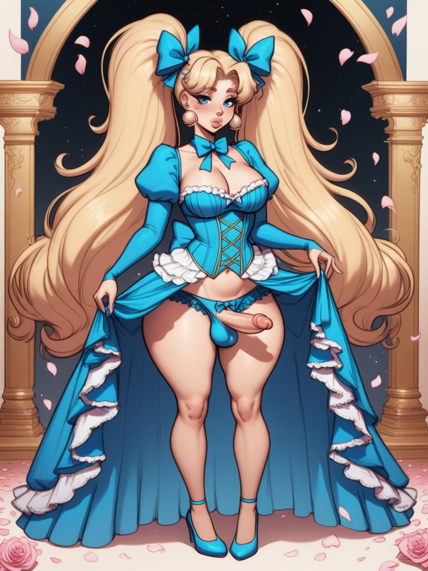 Thickthighs, Enormous Hair, Petal Panties Porno shemale IA