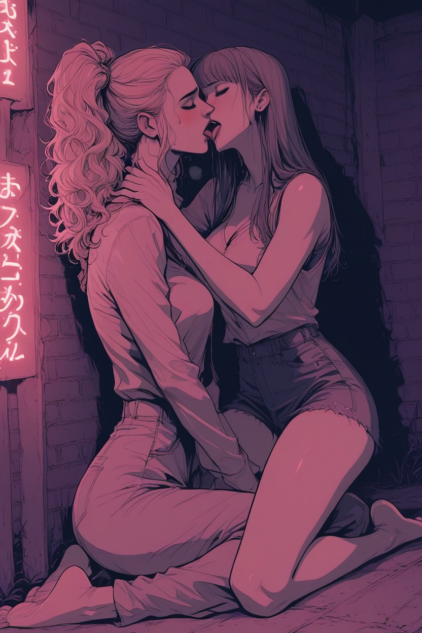 Foot Worshipping, Tortured, Kissing Her Legs Hentai AI Porn