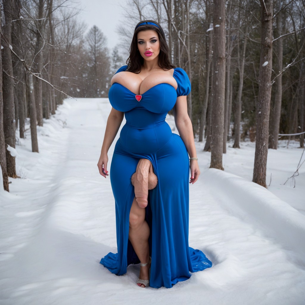 White Cock, Snow White Costum, Extensive Cock Porno shemale IA