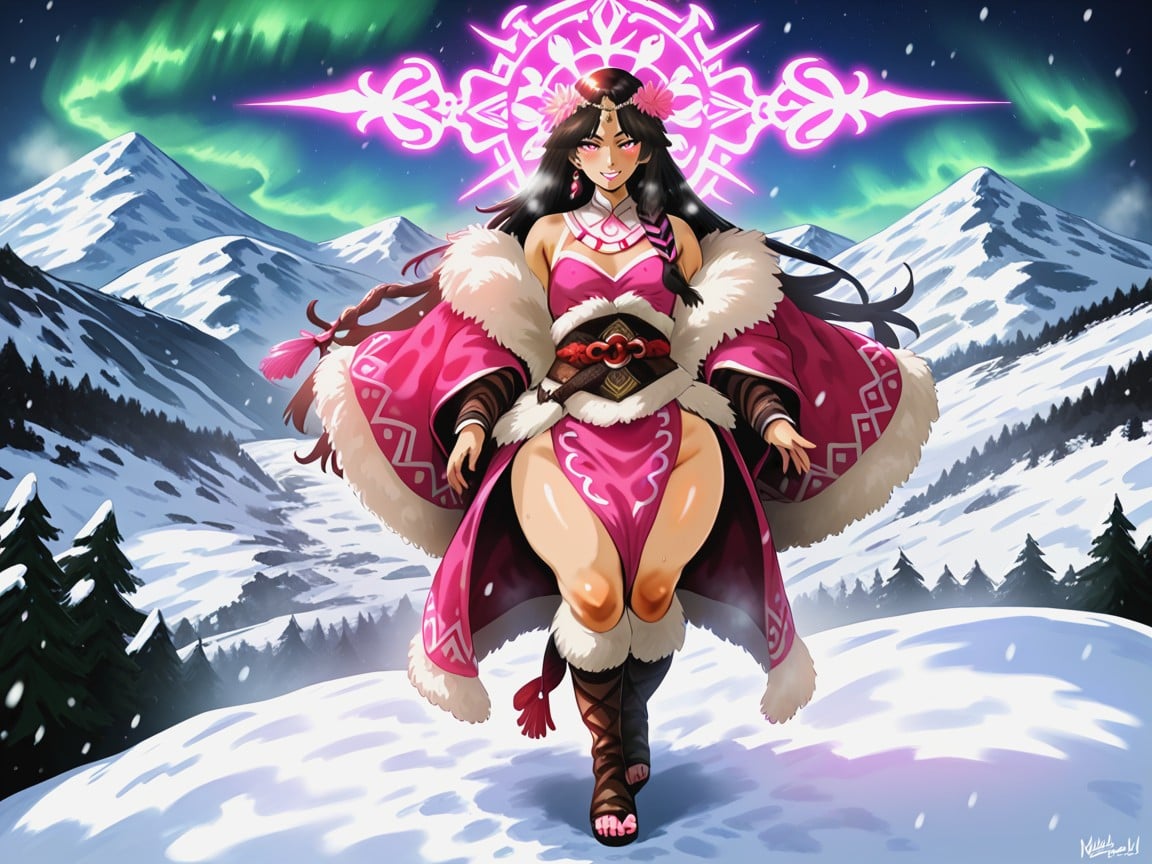 Red Lipstick, Charm Belt, Thick Thighs Hentai AI Porn