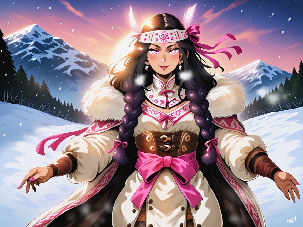 Moonlit Rim Light, Viking, Black Hair Hentai AI Porn