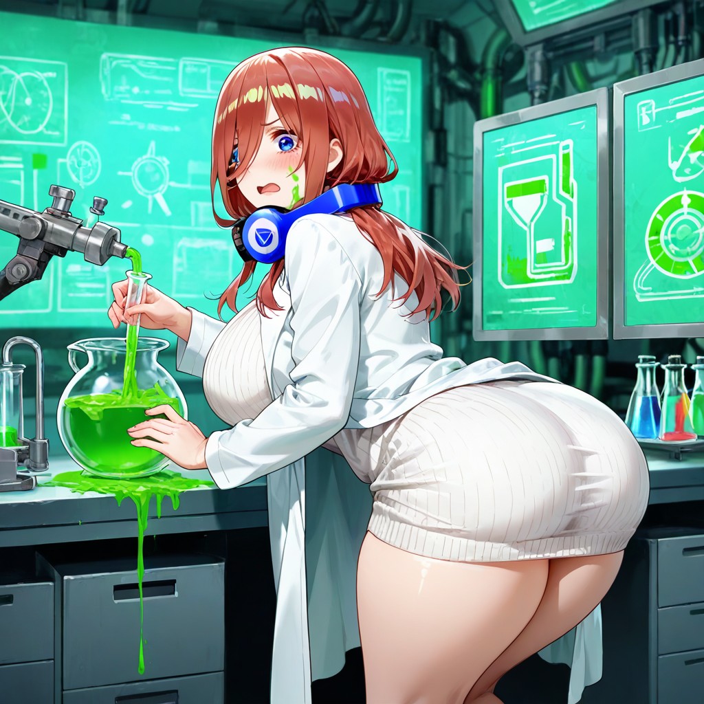 Shocked, Hair Covering One Eye, Cinematic Hentai AI Porn