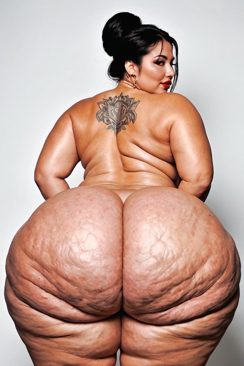 Extremely Wide Hips, Massive Cellulite Fake Ass, Woman Naked Naked AI Porn