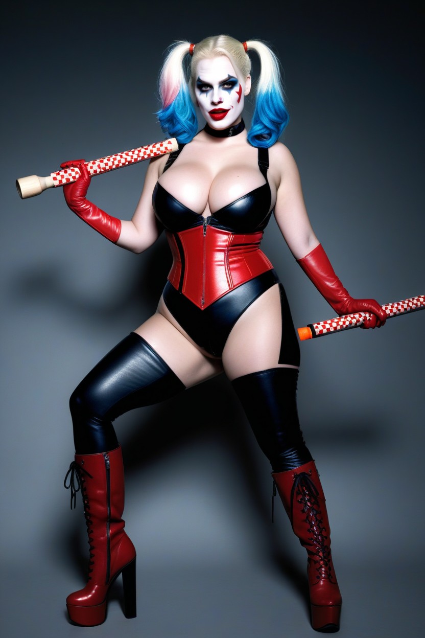 White Face Paint With Subtle Smudges, 25+, Crisp Edges Of Costume AI Porn