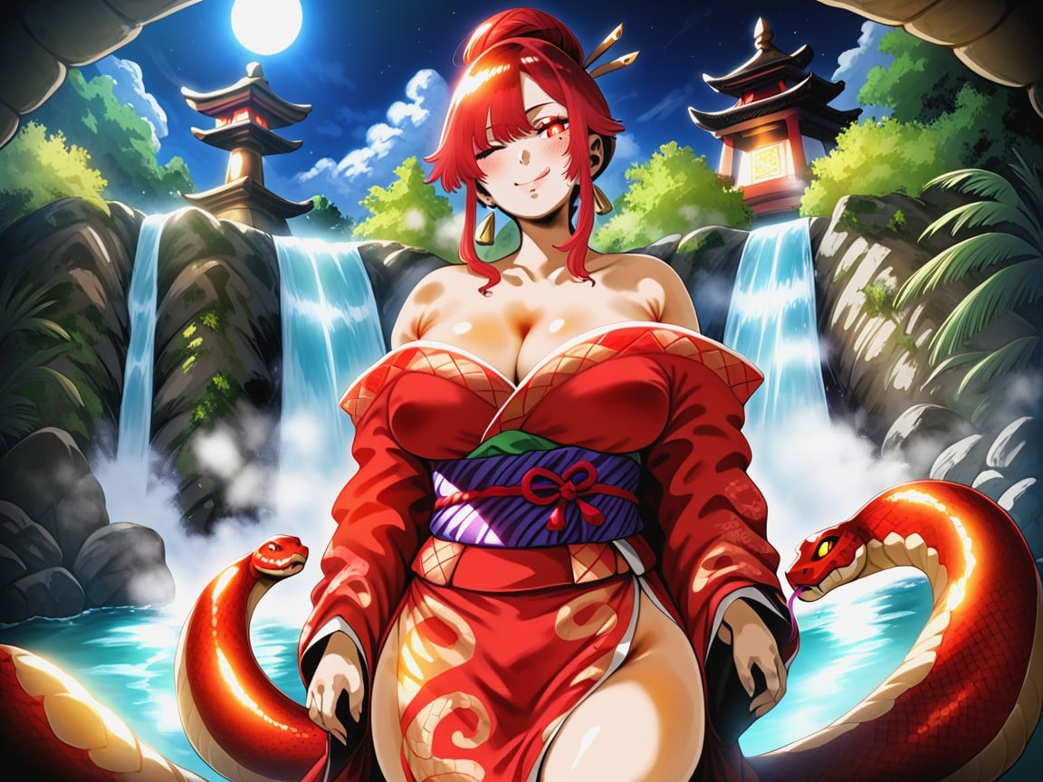 Perfect Regal Face, Kimono, Tight Hips Hentai AI Porn