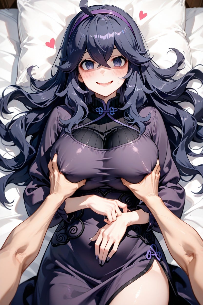 Gripping, Squeezing Breasts, Reaching Out Hentai AI Porn