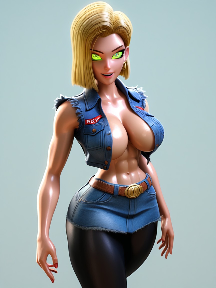 Standing, Small Ass, Cleavage Hentai AI Porn