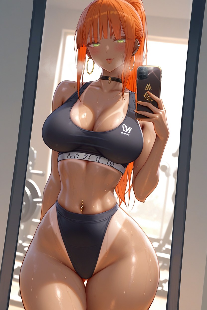 Sultry, Selfie In Mirror, Sweaty Hentai AI Porn