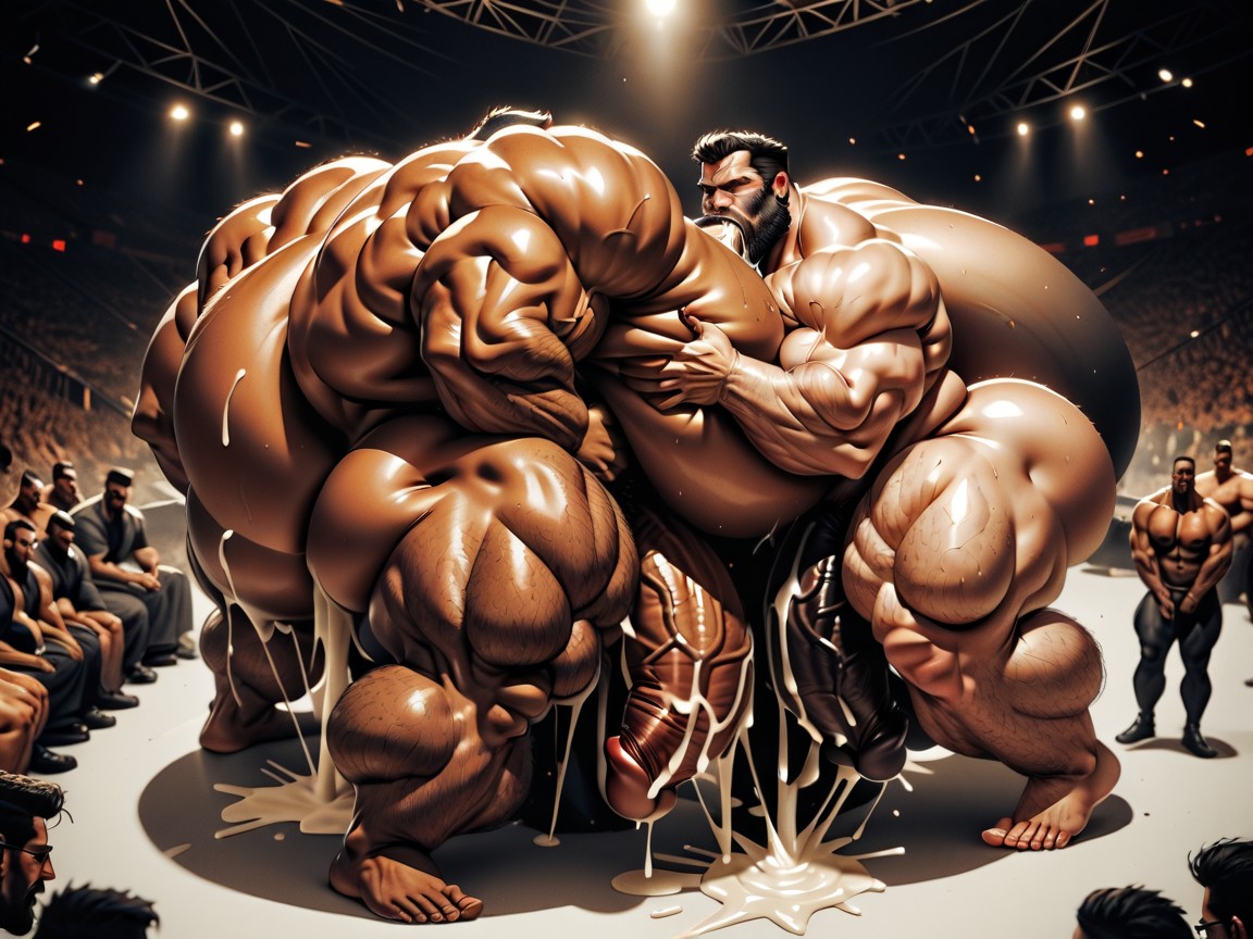 Huge Extreme Oversized Ass, Extreme Deep Throat, Big Pecs AI Gay Porn