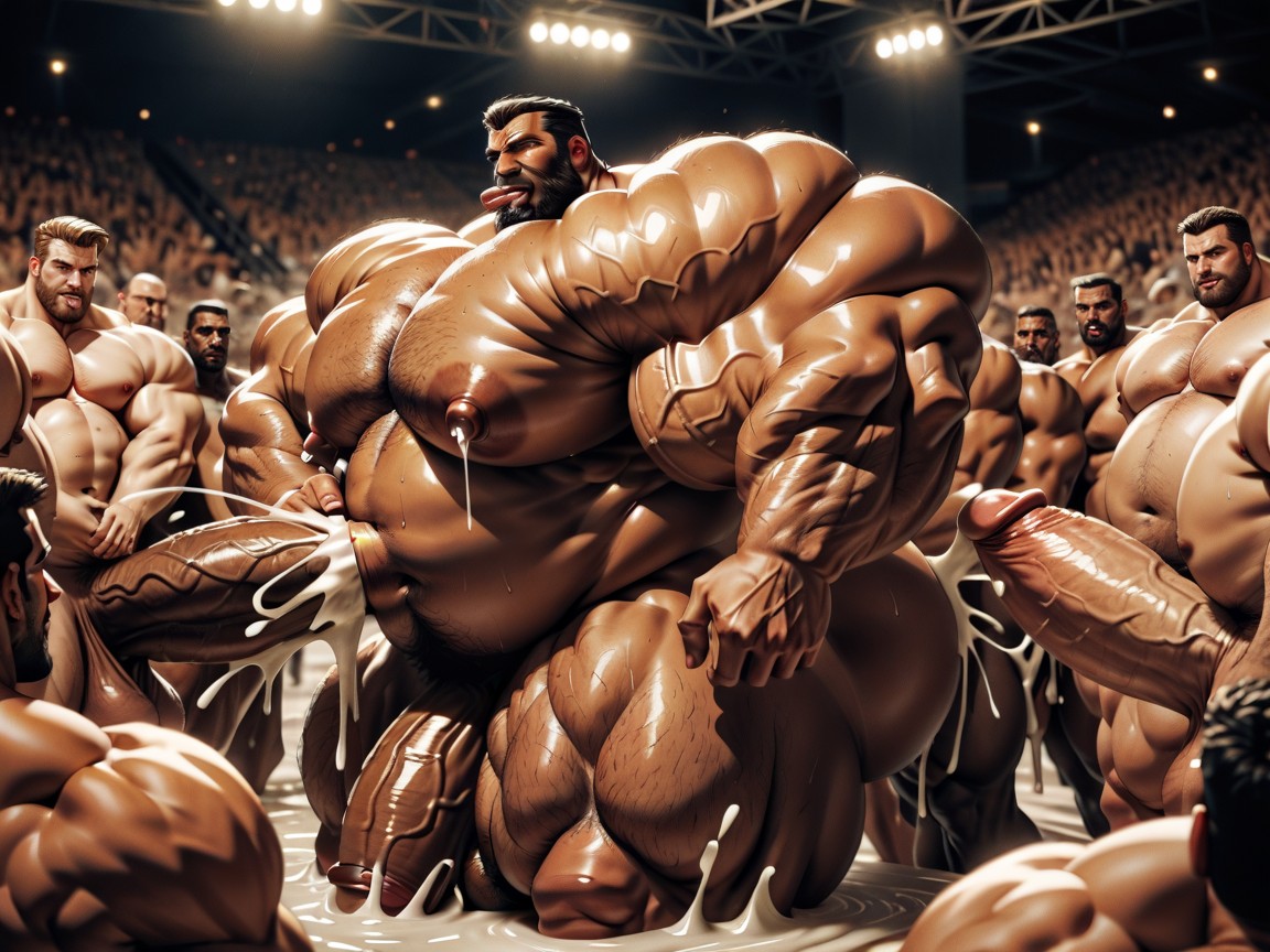 Impossibly Long Hyper Penis, Many Gay Transmen, Big Extreme Hyper Nipples AI Gay Porn