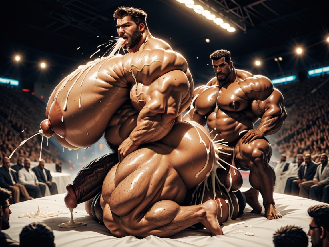 Impossibly Long Hyper Penis, Both Boobs Getting Sucked Hard, Extremely Large Ass AI Gay Porn