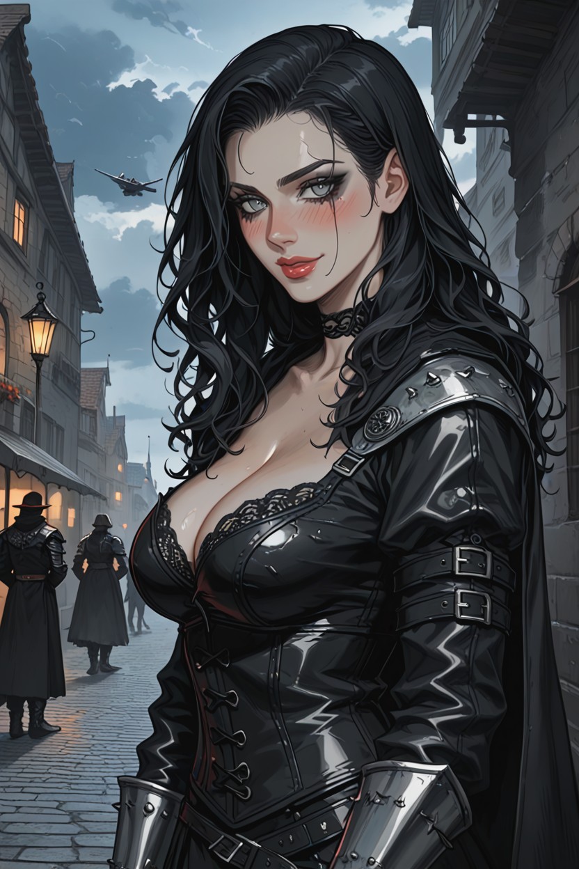 Thick Thighs, Laced Leather Seams, Sweet Face Hentai AI Porn