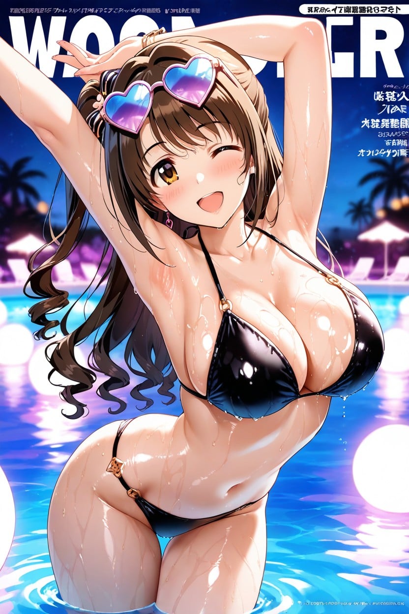 Smile, Eyewear On Head, Heart Hentai AI Porn