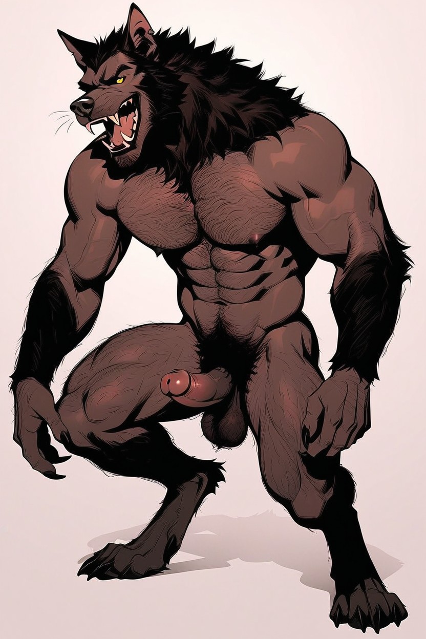Dynamic Pose, Dangling Hairy Nutsack, Small AI Gay Porn