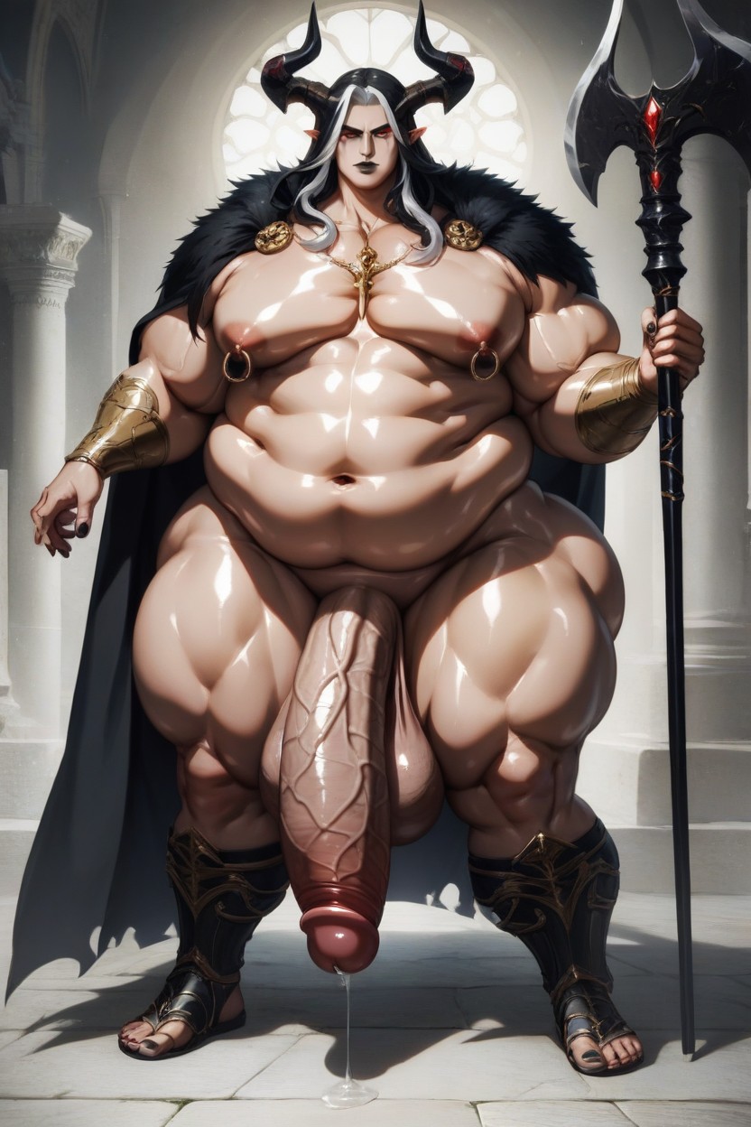 Nipple Rings, Effeminate Face, Dungeon AI Gay Porn