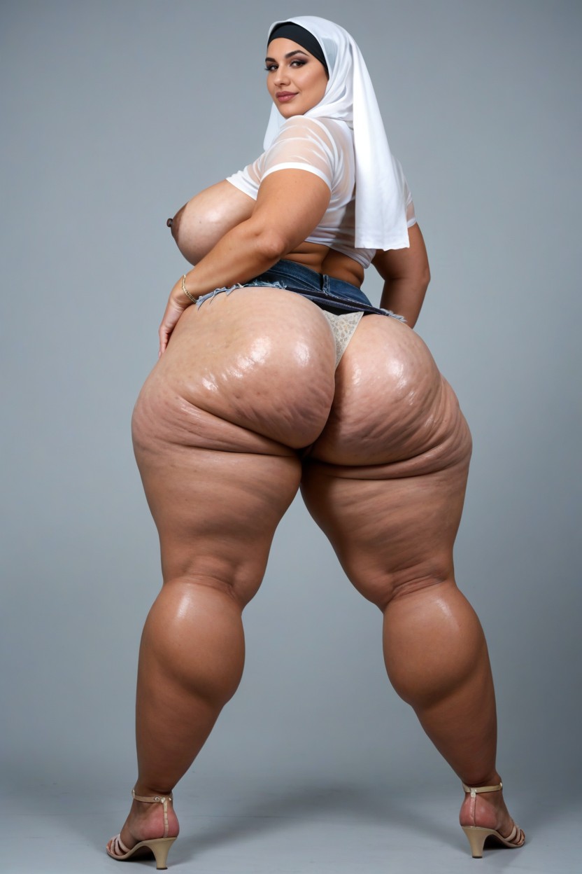 Big Ass Hole, 50+, Short Sleeves BBW AI Porn