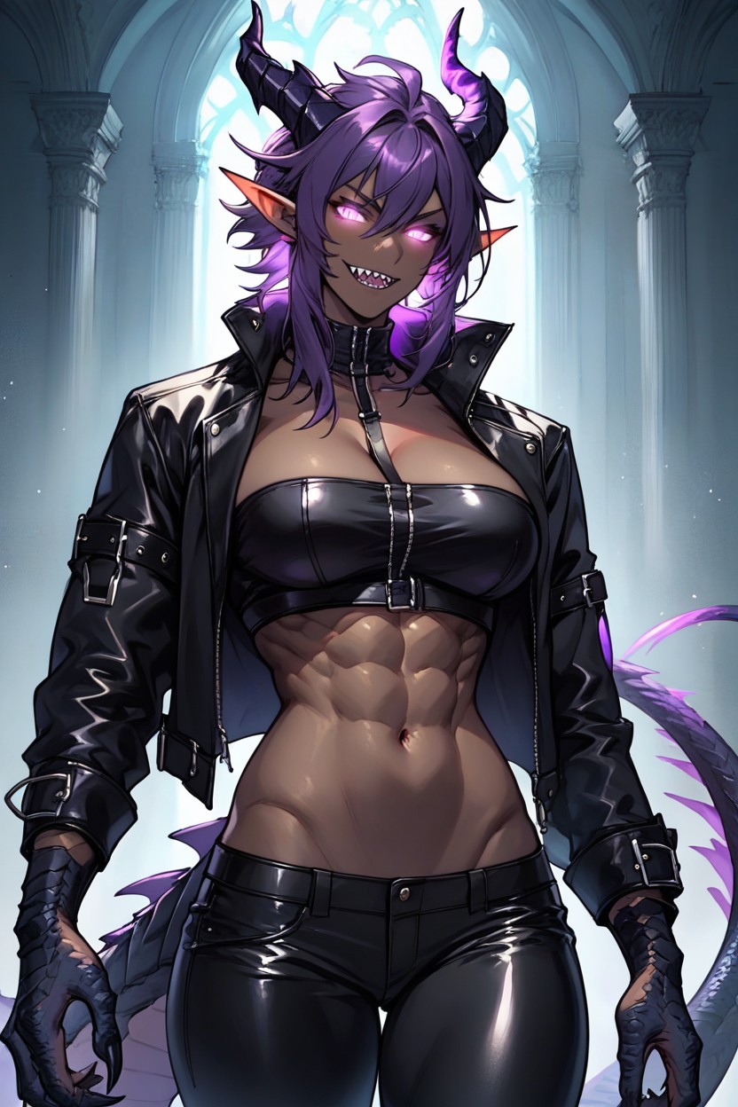 Tall, Dragon Tail, Bold Hair Hentai AI Porn