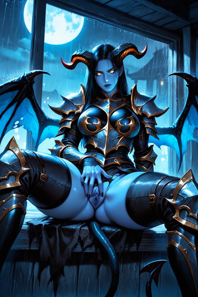 25+, Demon Horns, Thick Thighs AI Porn
