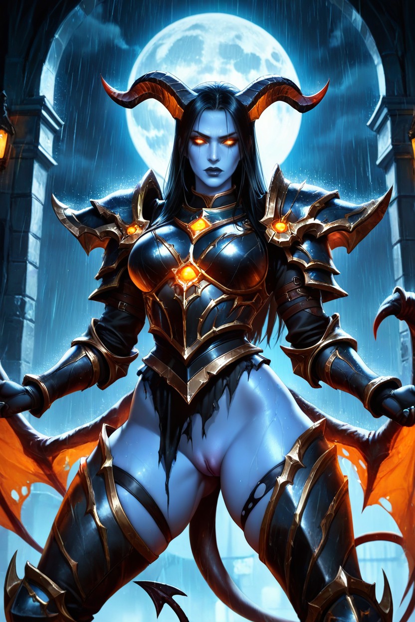 Thick Thighs, Indoors, Gothic AI Porn