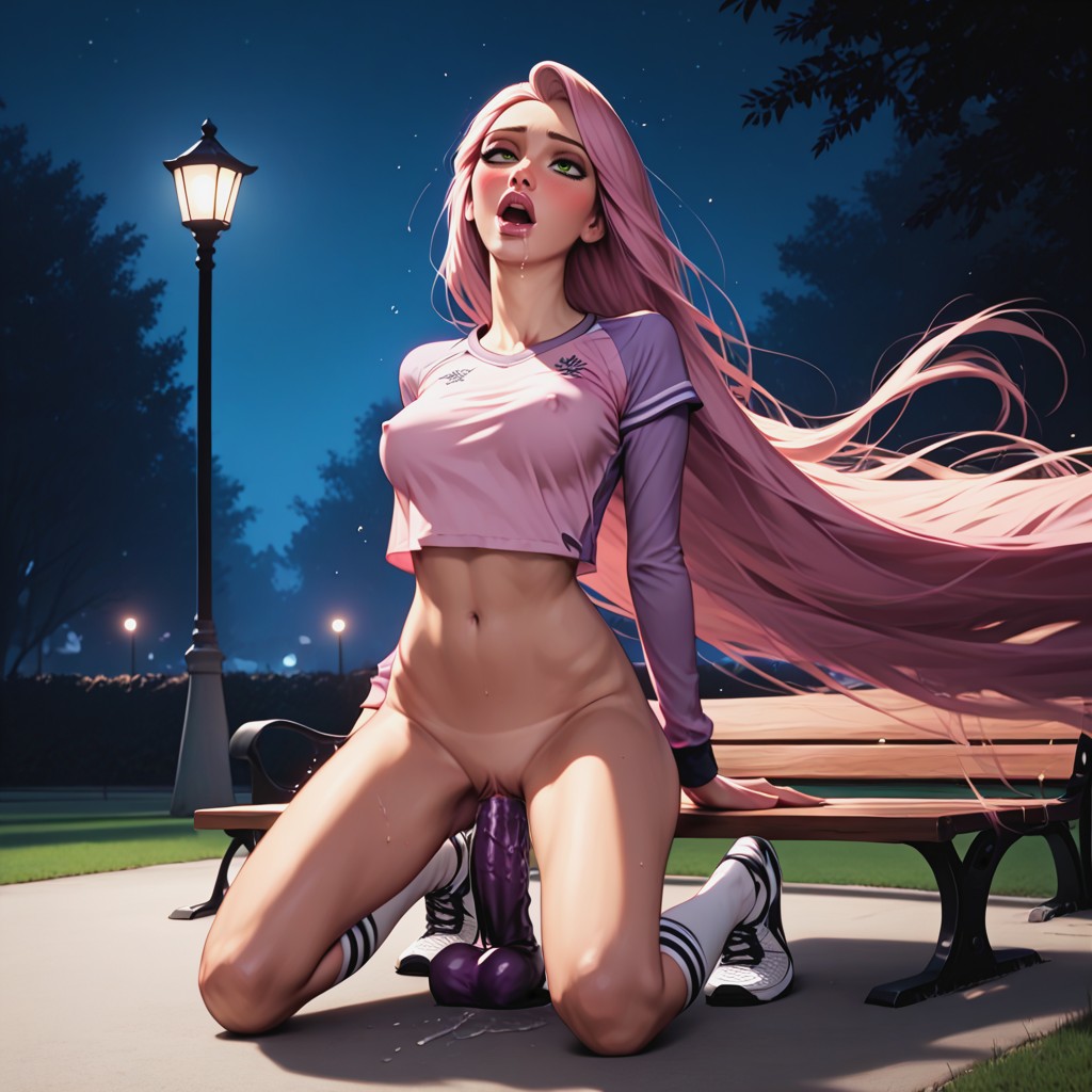 High Knee Socks, Eyelashes, Night Hentai AI Porn