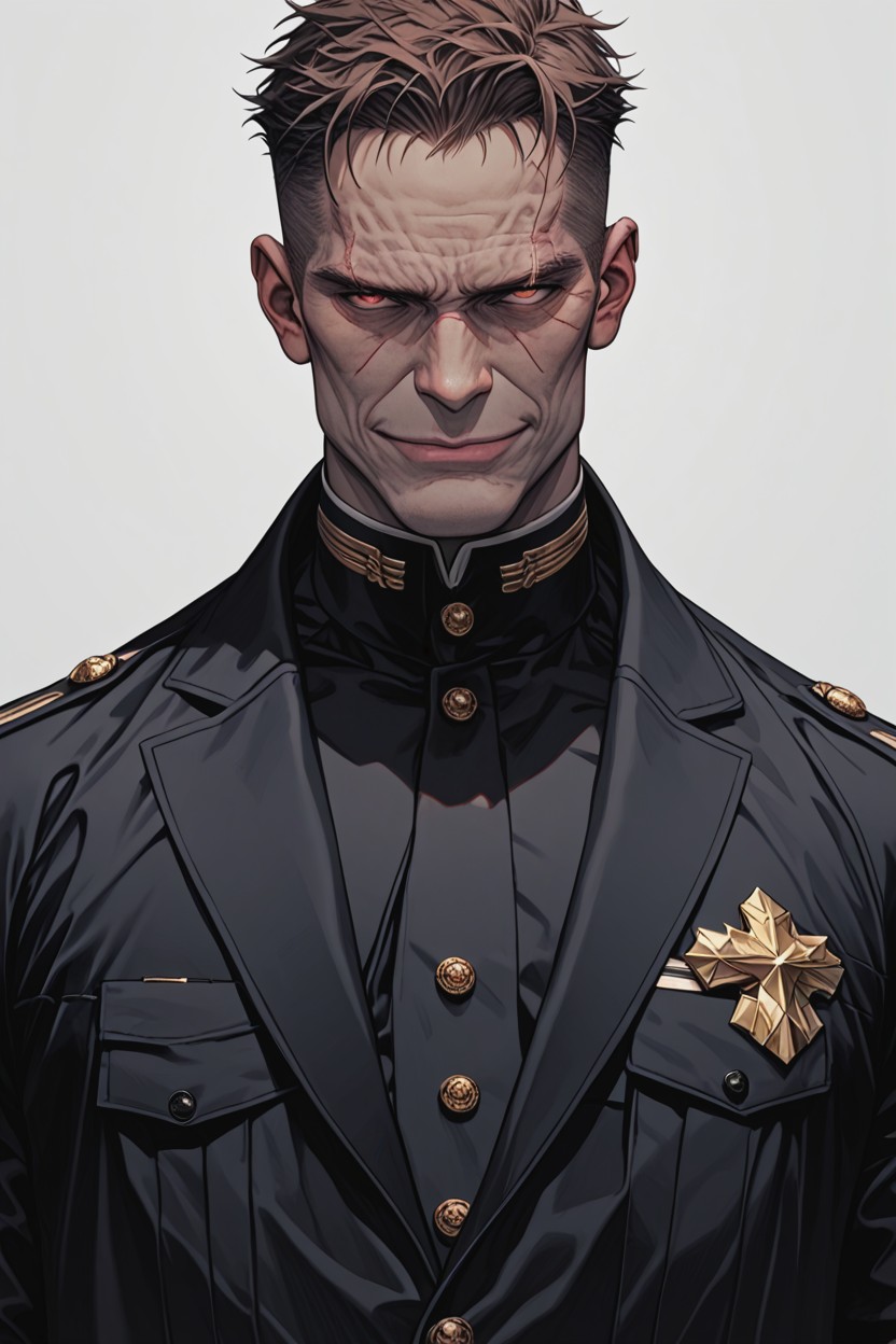 Tailored Male Jacket, Athletic Male Build, Muscular Physique AI Gay Porn
