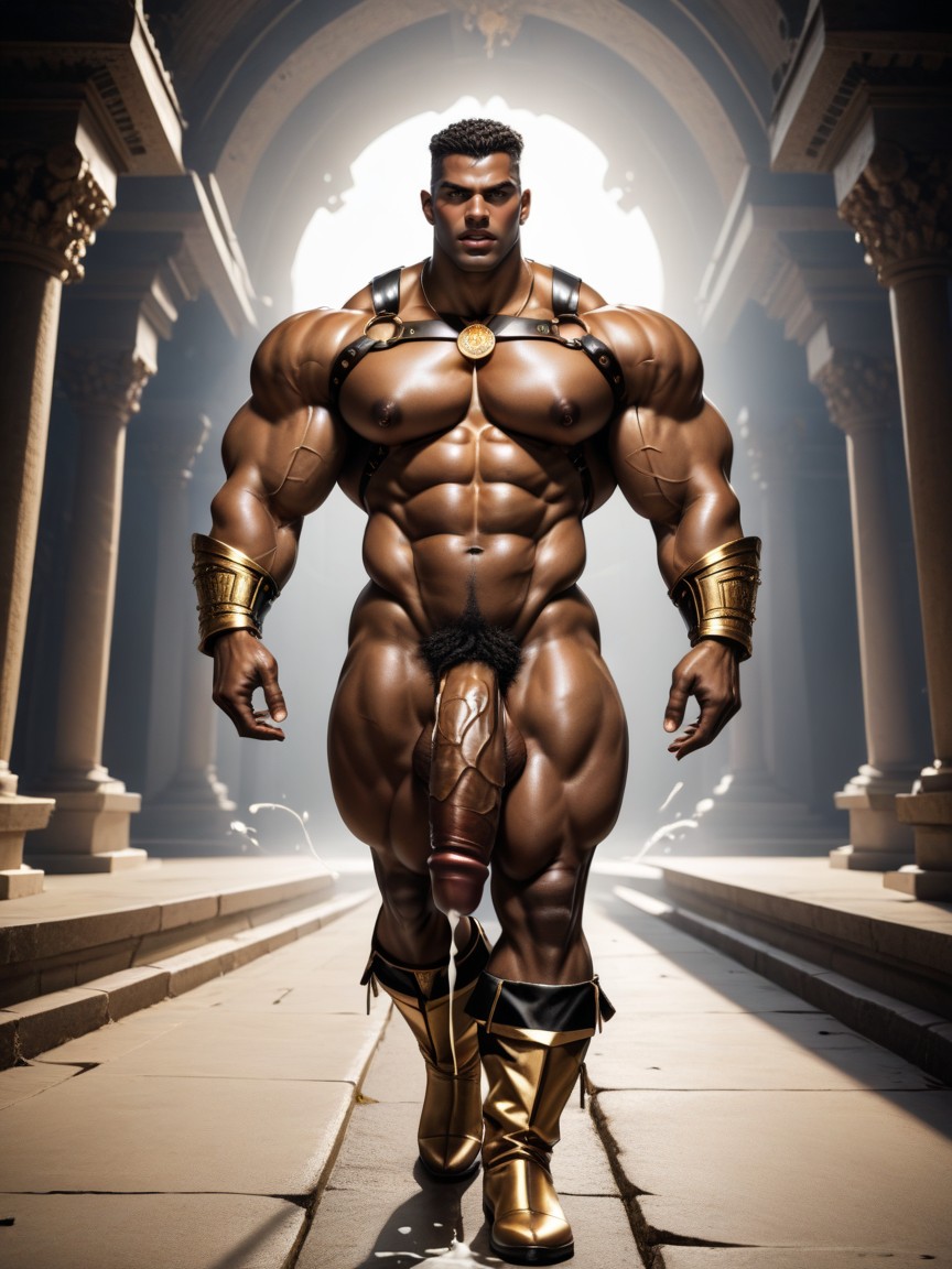 Confused Face, Lean Ectomorph Body, Hard Muscular Body AI Gay Porn