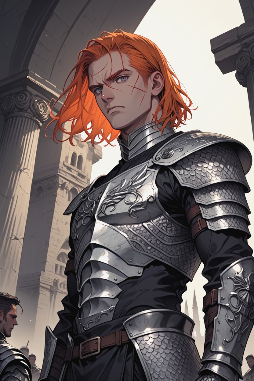 Articulated Joints, Heavy Steel Armor, Ginger Hair AI Gay Porn