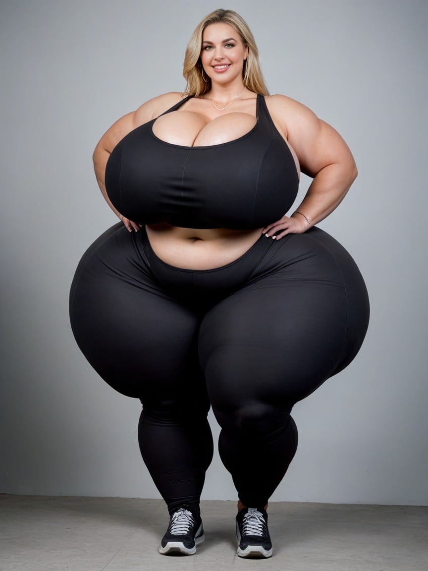 Blonde Hair, Ssbbw, Wide Hips AI Porn