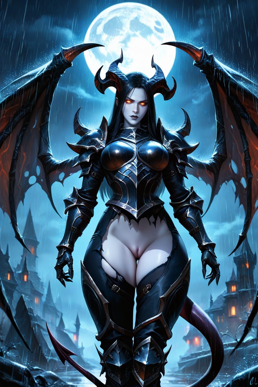Extremely Waist, Clouded, Blue Light AI Porn