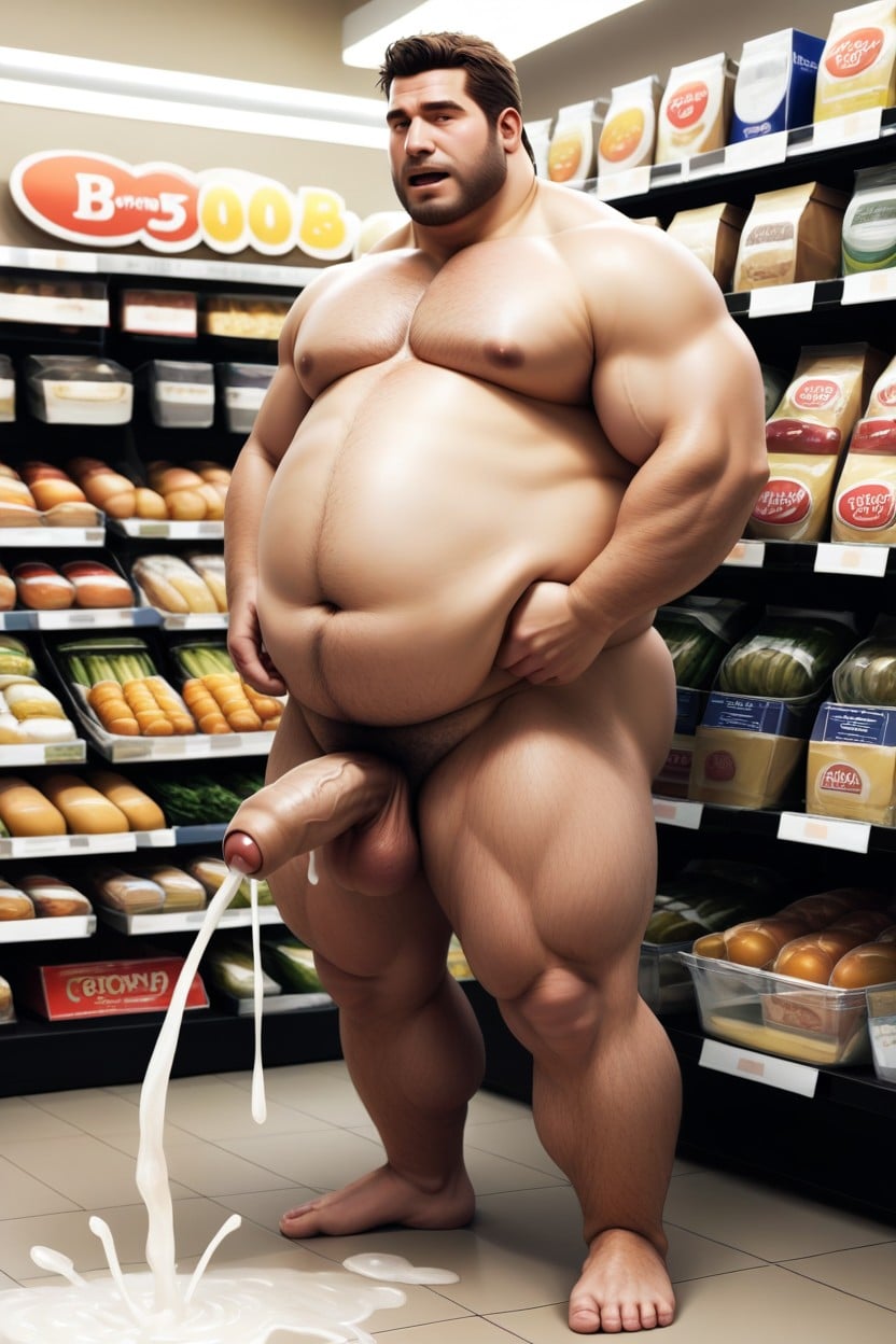 Fat, Flabby, Cum On Produce Display AI Gay Porn