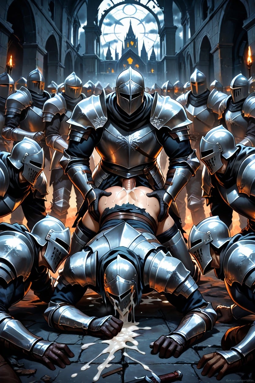 Abandoned Medieval Town, To Walk On All Fours, Gay Sex AI Gay Porn