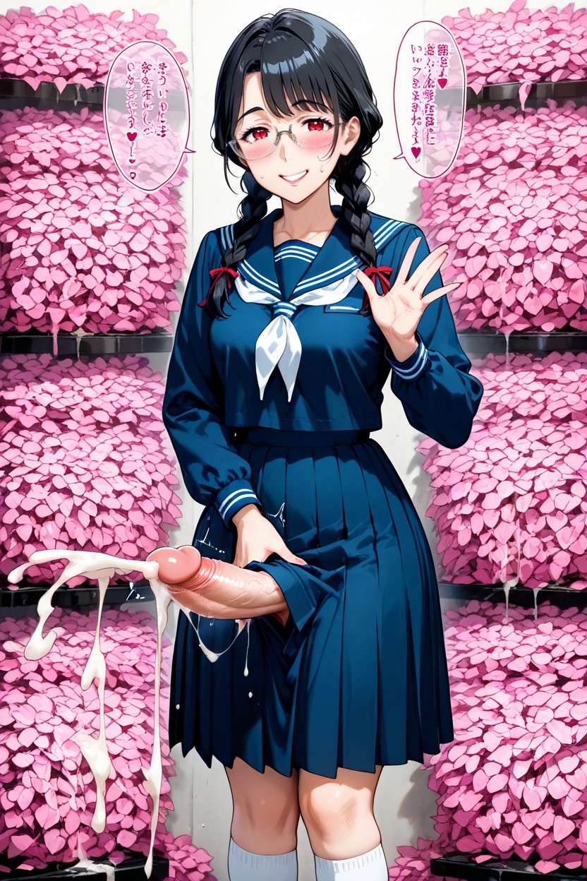 Black Hair, Cumshot, Too Much Cum Any Where Hentai AI Porn