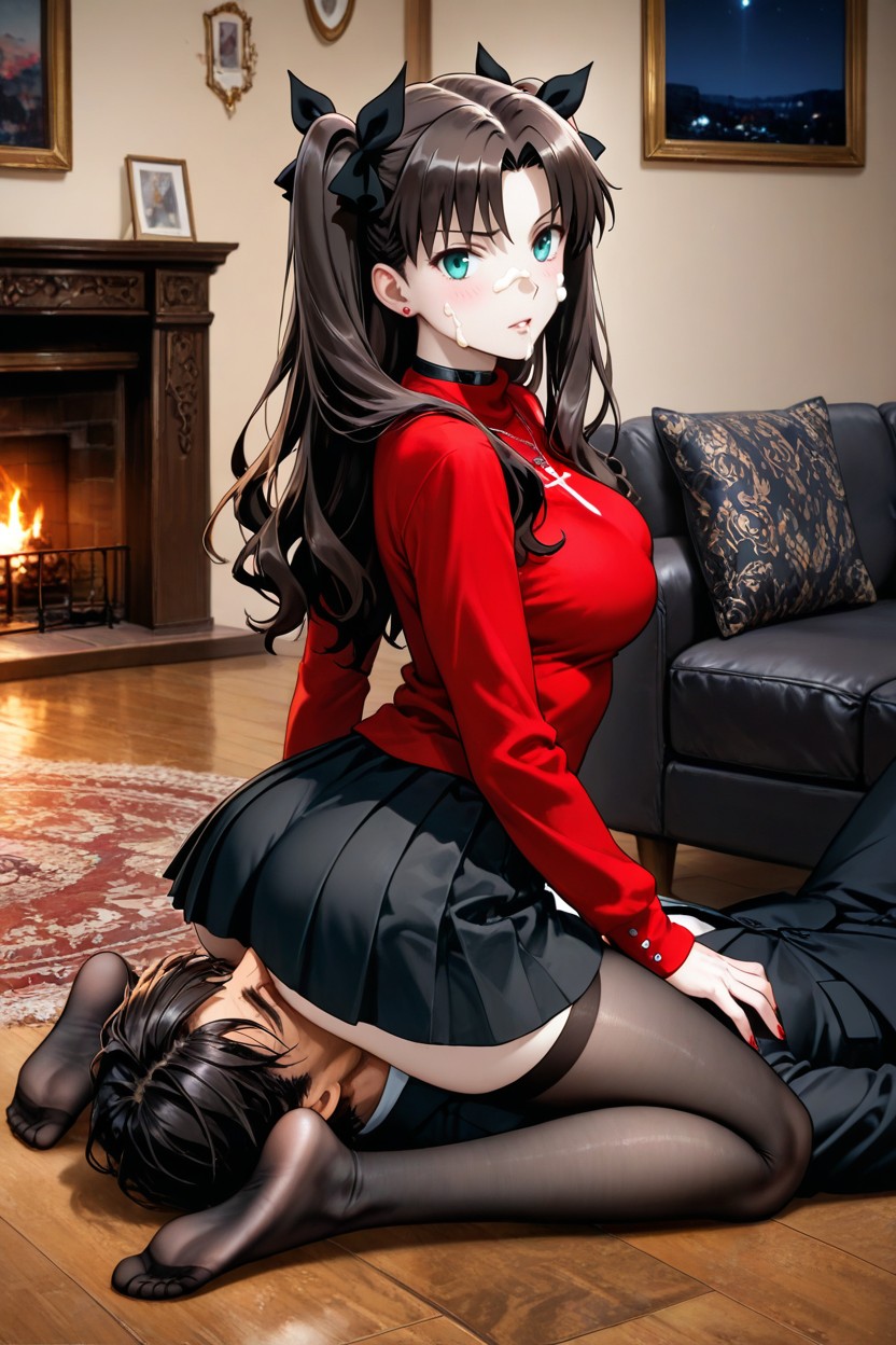 Looking At Viewer, Night, Rin Tohsaka AI Porn