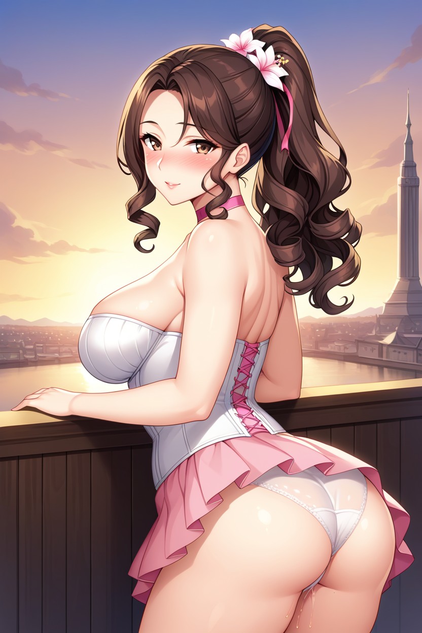 White Panties, Face Detail, Big Perfect Breast Hentai AI Porn