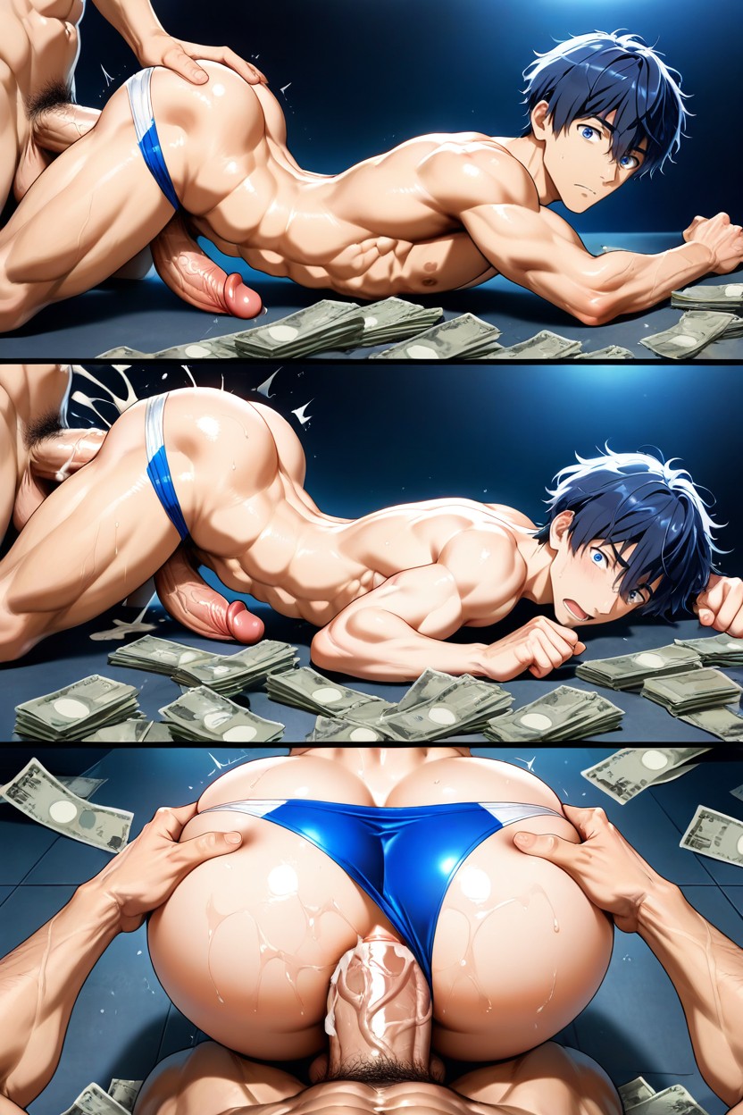 Well Rendered, Side View, Anatomically Correct AI Gay Porn