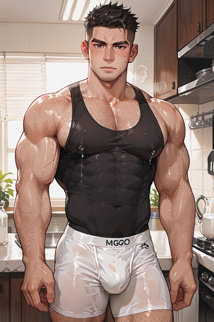 Big Chest, Sexy, Sweat AI Gay Porn